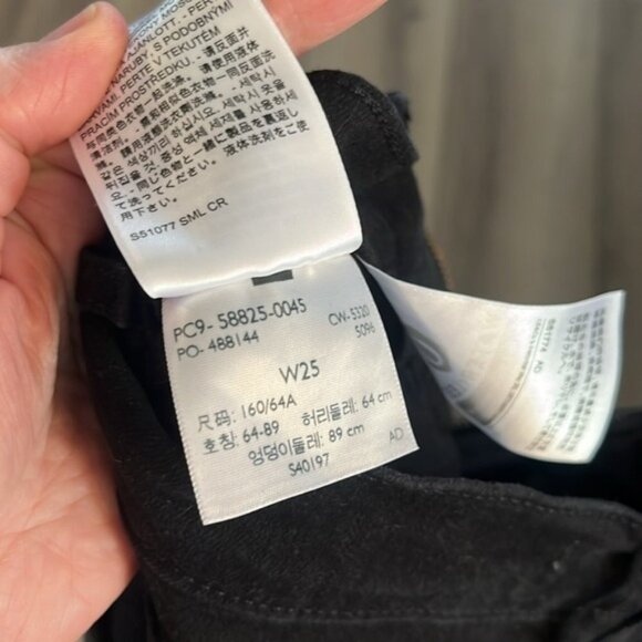 724 High Rise Straight Crop in Black PixelLEVI'S size 25 - Picture 4 of 6